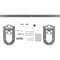 Ekena Millwork Premium Wagon Wheel Horseshoe Barn Door Hardware Set w/ 5' Track for 2 1/4" Doors, PC Chrome GB600155H2WCR - alternate 4
